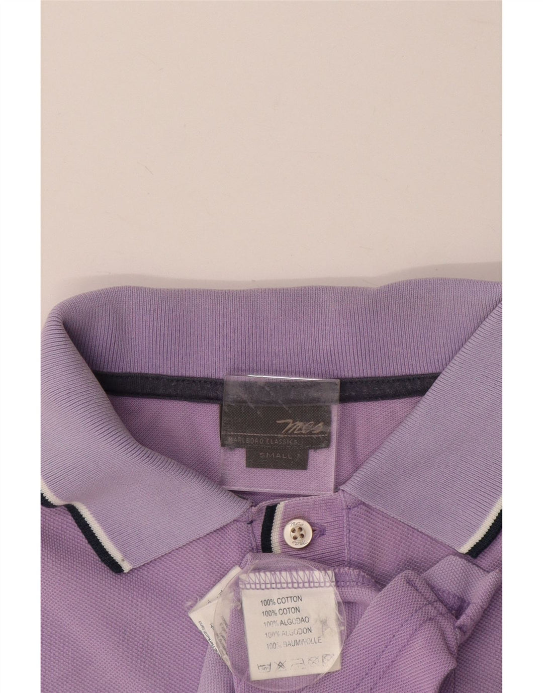 MARLBORO CLASSICS Polo Hombre Pequeño Algodón Púrpura