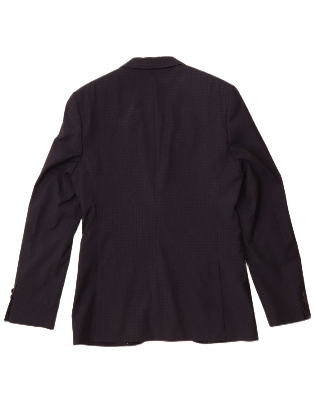 JAEGER Chaqueta tipo blazer de 2 botones para hombre UK 36 Small Navy Blue Check Wool