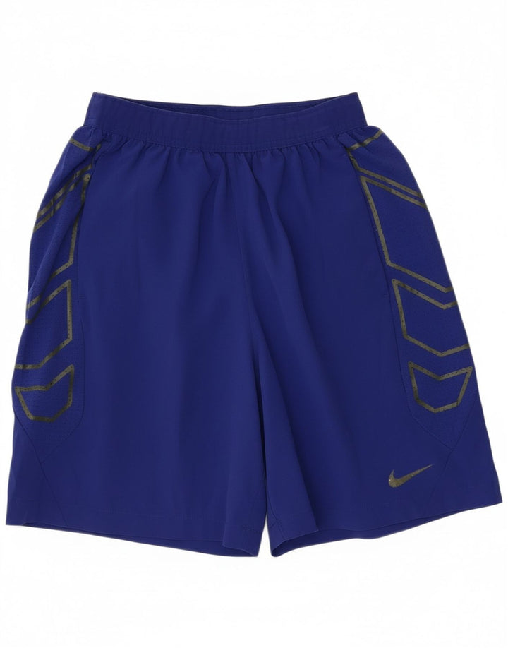 Pantalones cortos deportivos con estampado gráfico para hombre Nike Poliéster azul medio