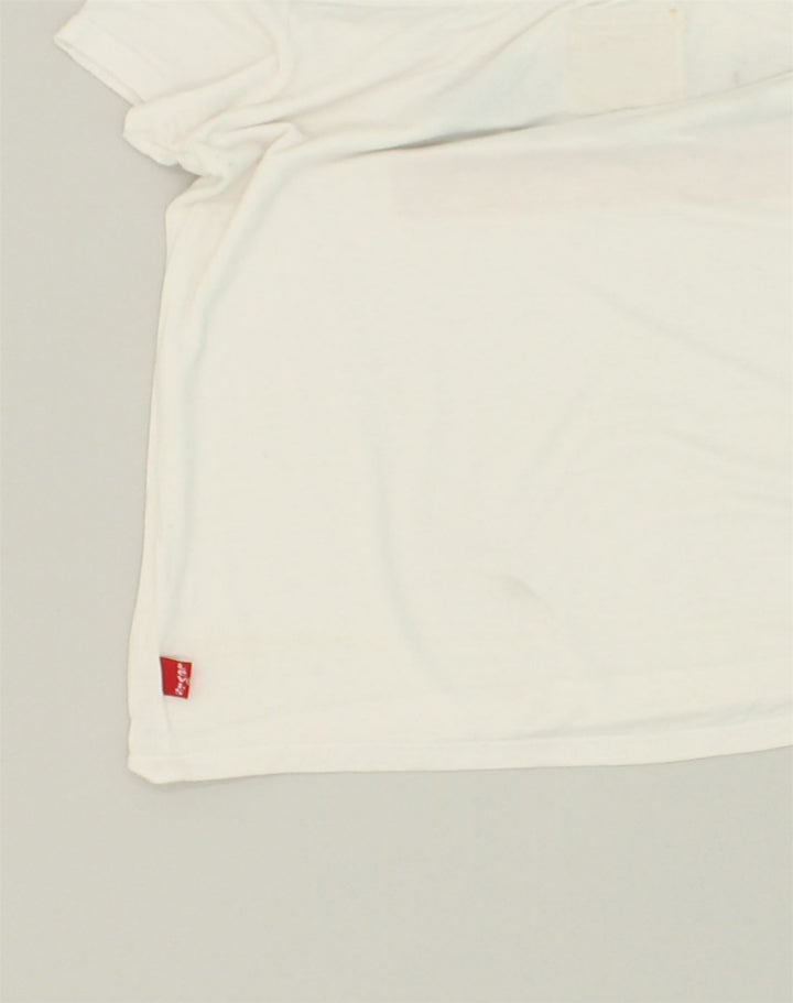LEVI'S Girls Graphic T-Shirt Top 11-12 Years White Cotton | Vintage Levi's | Thrift | Second-Hand Levi's | Used Clothing | Messina Hembry 