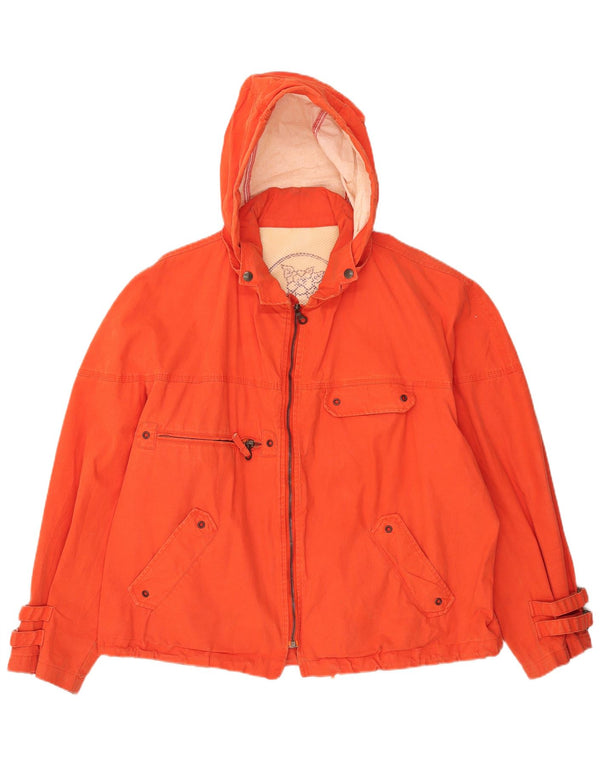 Pollini Chaqueta utilitaria con capucha para hombre UK 42 XL Naranja