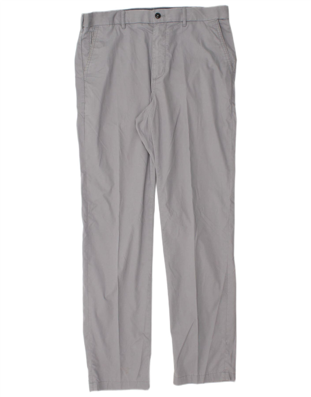 Marks & Spencer Pantalón chino azul Harbor de corte regular para hombre W34 L33 Gris