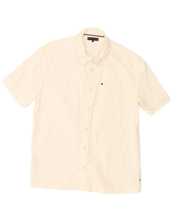 Tommy Hilfiger Camisa Manga Corta Niño 15-16 Años Blanco Algodón