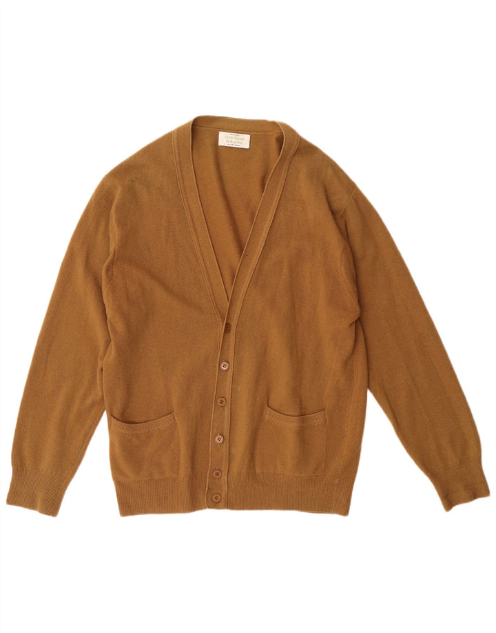 BENETTON Cárdigan para hombre IT 48 Lana de cordero marrón medio