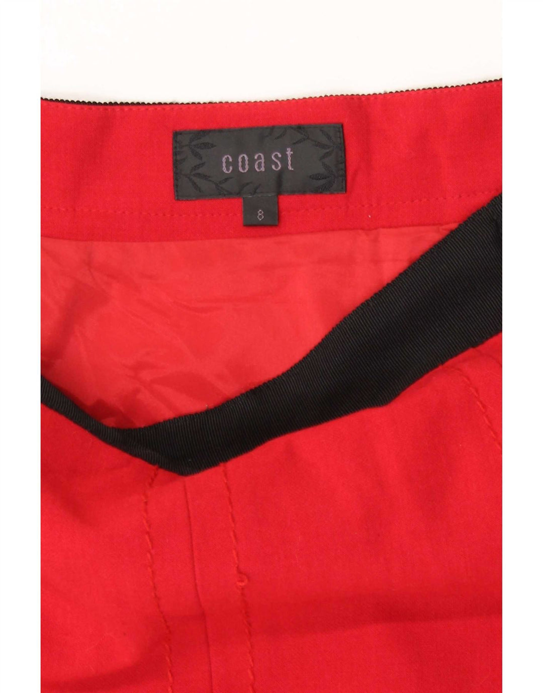 Minifalda Coast para mujer UK 8 Small W26 Rojo Colorblock Poliéster