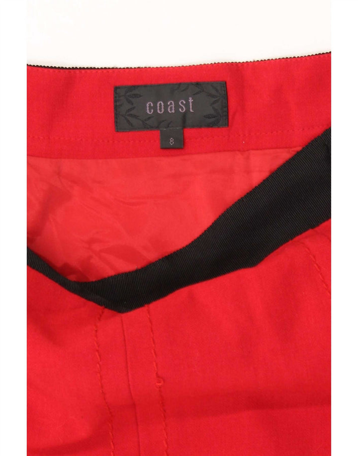Minifalda Coast para mujer UK 8 Small W26 Rojo Colorblock Poliéster