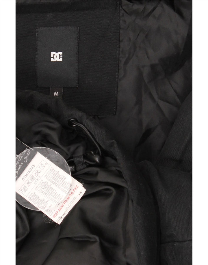 DC Chaqueta acolchada con capucha para hombre UK 38 Mediana Algodón negro