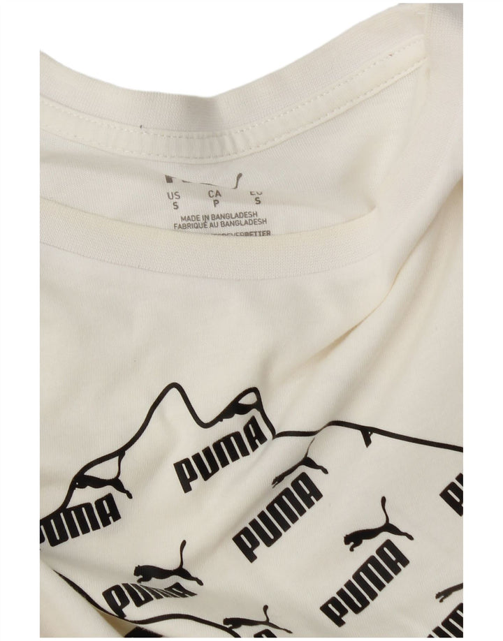 Puma - Camiseta gráfica para hombre, talla pequeña, color blanco