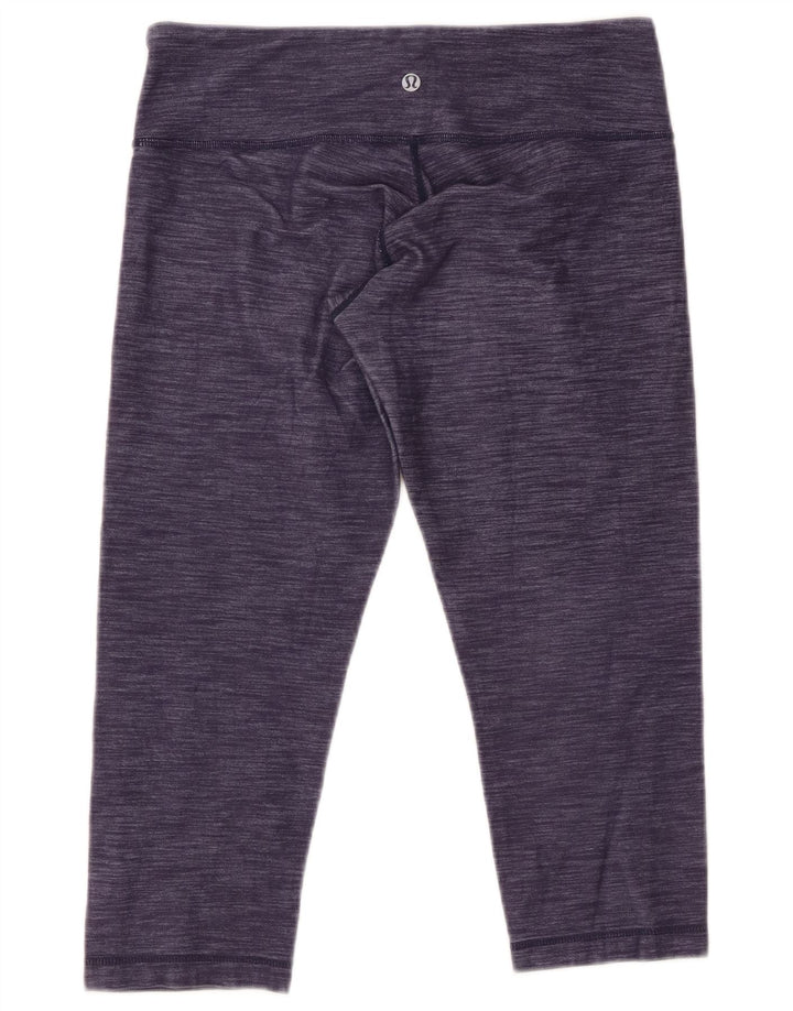 LULULEMON Leggings Capri para Mujer US 8 Mediano Púrpura Pinstripe