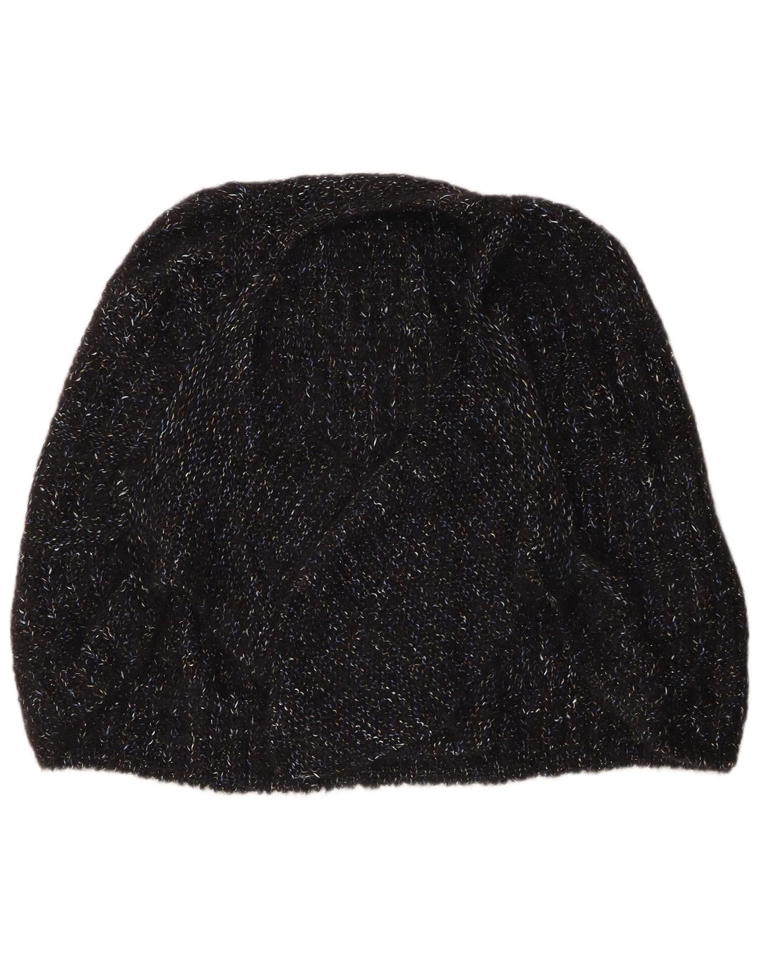 VINTAGE Mujer Poncho Cardigan Suéter Un Tamaño Negro Flecked
