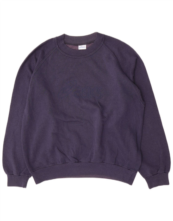 Asics Hombre Sudadera Jumper Small Azul Marino Algodón