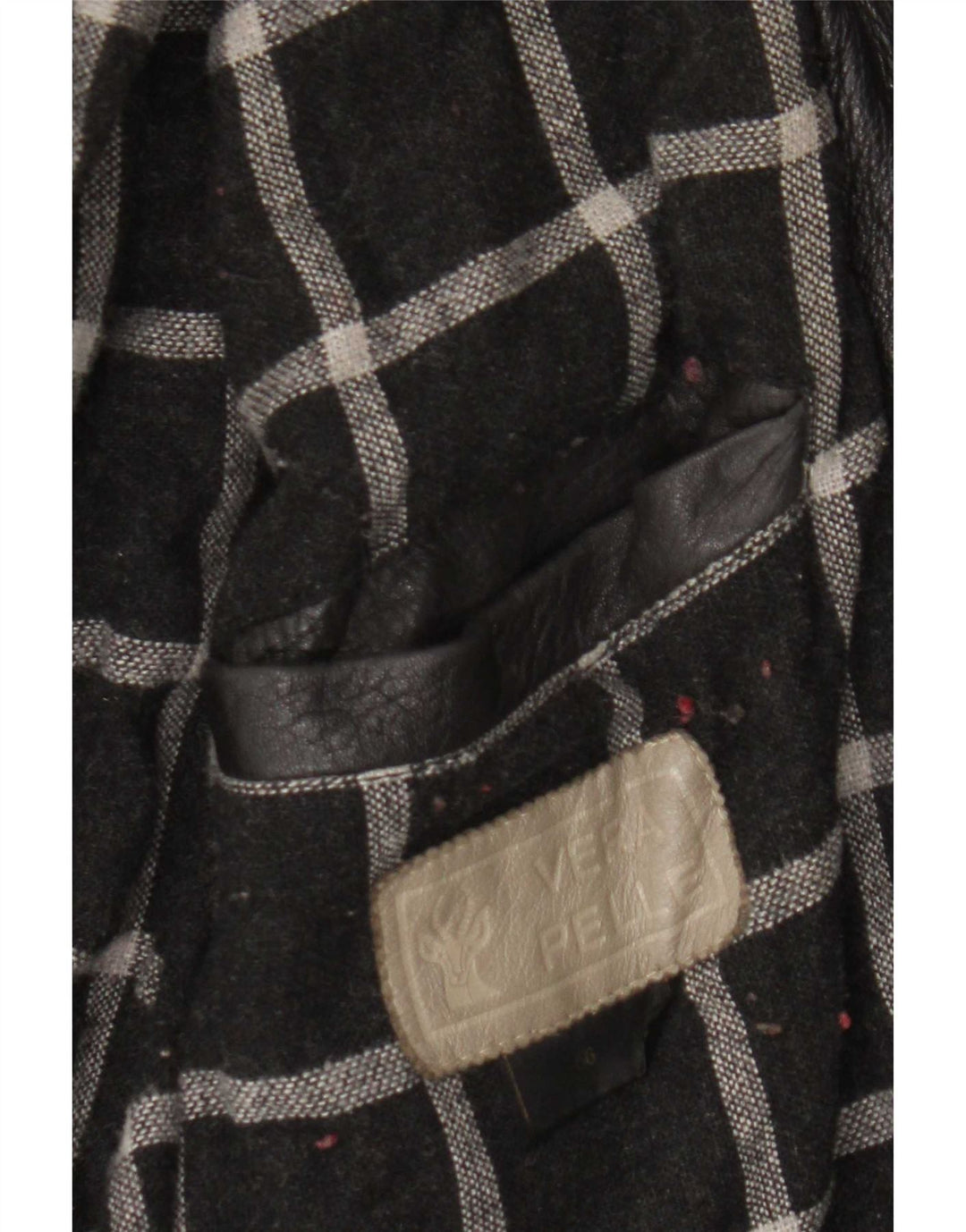 Chaqueta de cuero vintage para hombre IT 56 3XL cuero negro