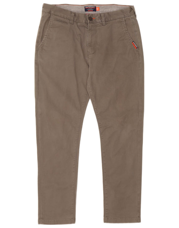 Superdry Pantalón cargo ajustado para hombre W34 L30 Algodón caqui