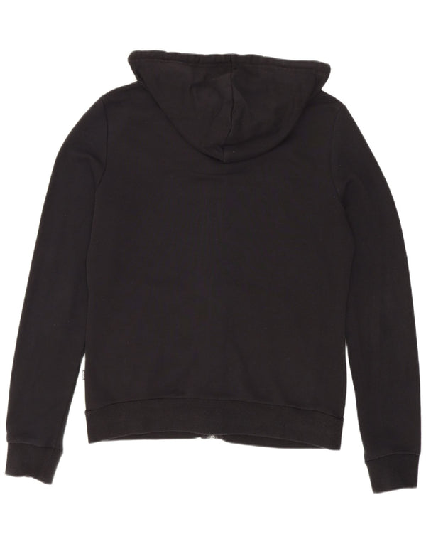 Puma Sudadera con capucha y cremallera para mujer UK 12 Medium Black Cotton