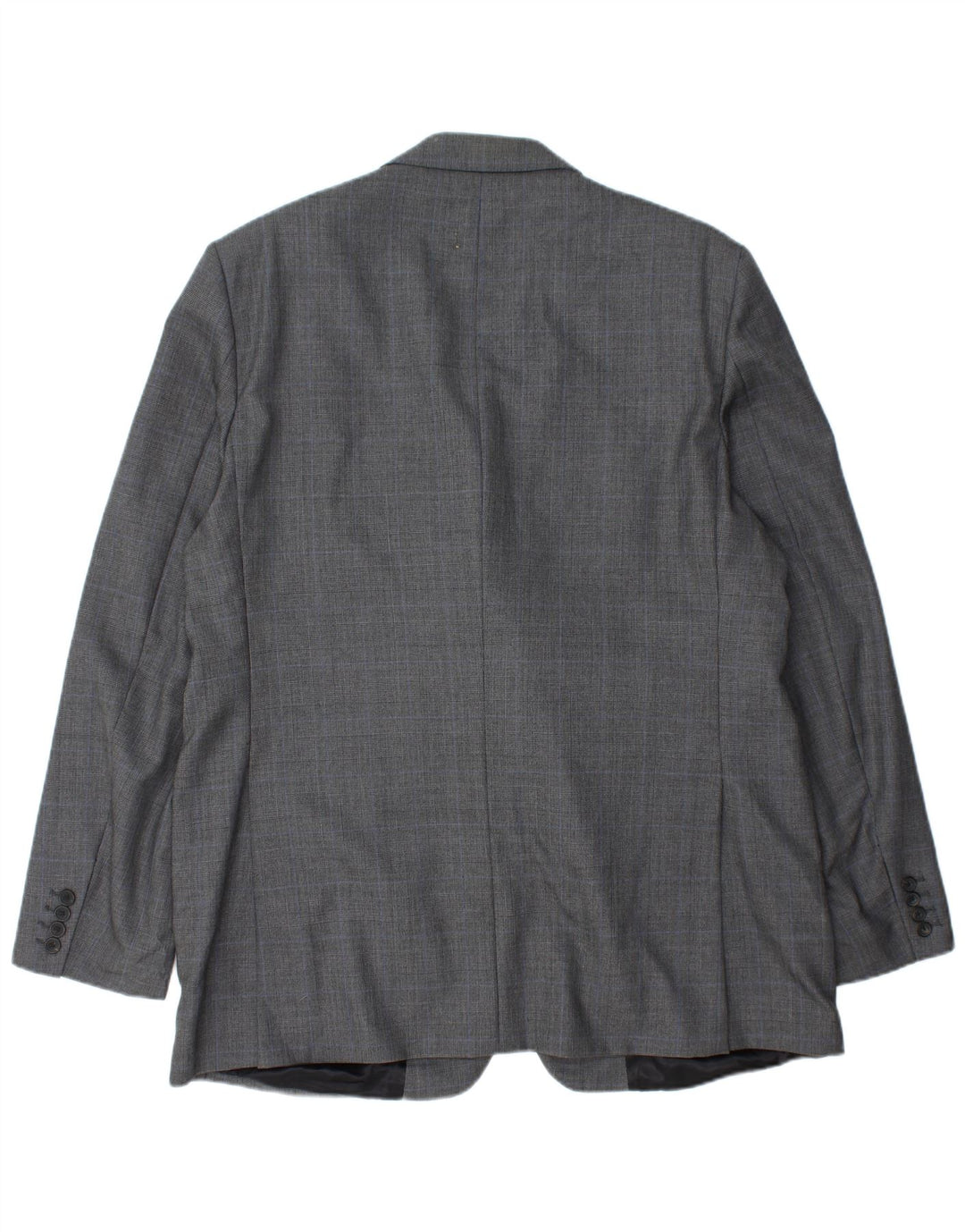 AQUASCUTUM Chaqueta tipo blazer de 3 botones para hombre UK 48 4XL Lana a cuadros gris