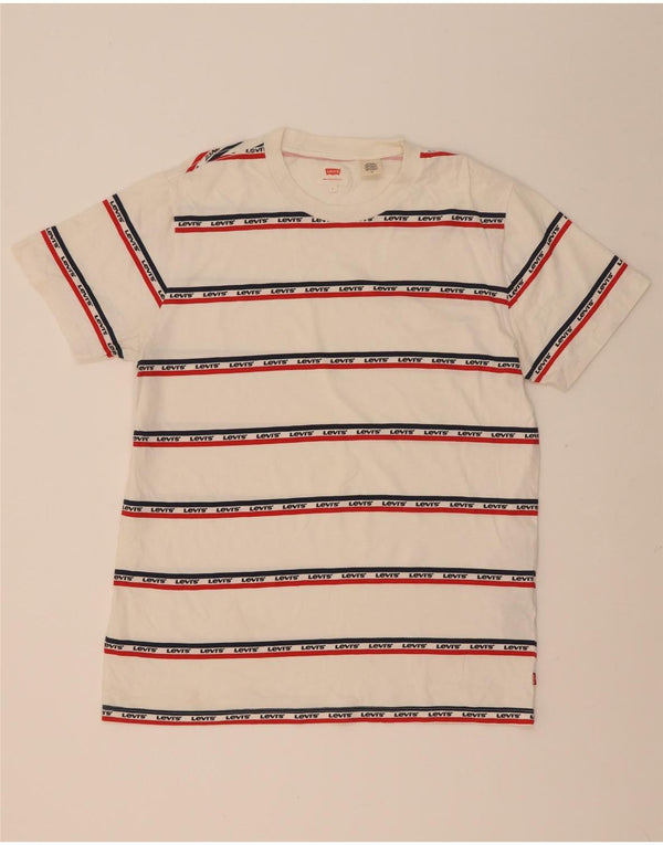Levi's Camiseta gráfica para hombre Top grande de algodón a rayas blancas