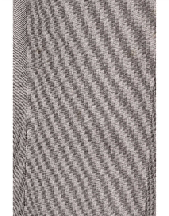 Marks & Spencer Pantalón de traje recto para hombre W42 L29 Poliéster gris