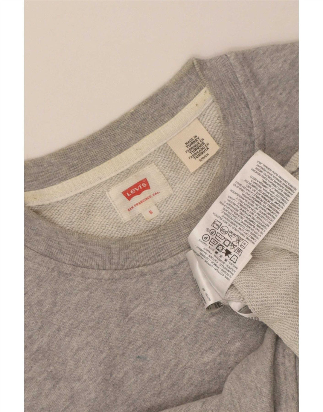 Levi's Hombre Sudadera tipo jersey de algodón moteado gris pequeño