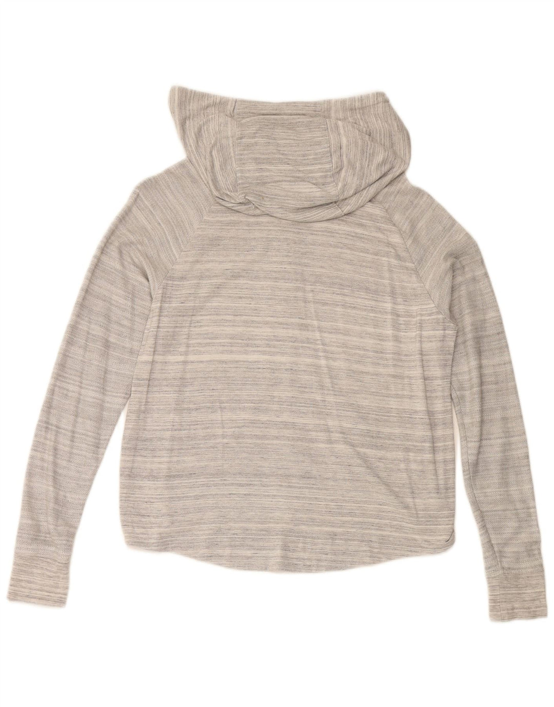 NIKE Sudadera con capucha y cremallera para mujer, talla 44, color gris medio a rayas