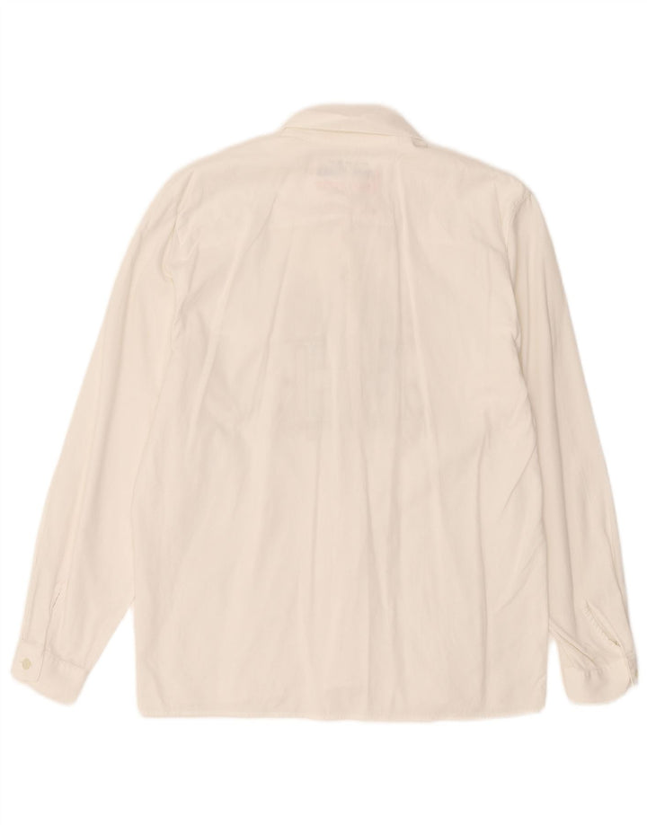 Enara Camice Camisa gráfica para mujer UK 44 Algodón blanco mediano