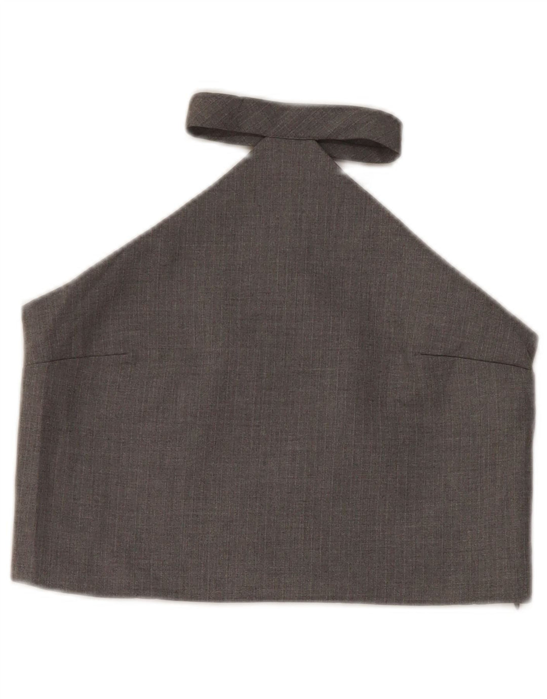 Zara Mujer Crop Halter Top UK 8 Small Gris Poliéster