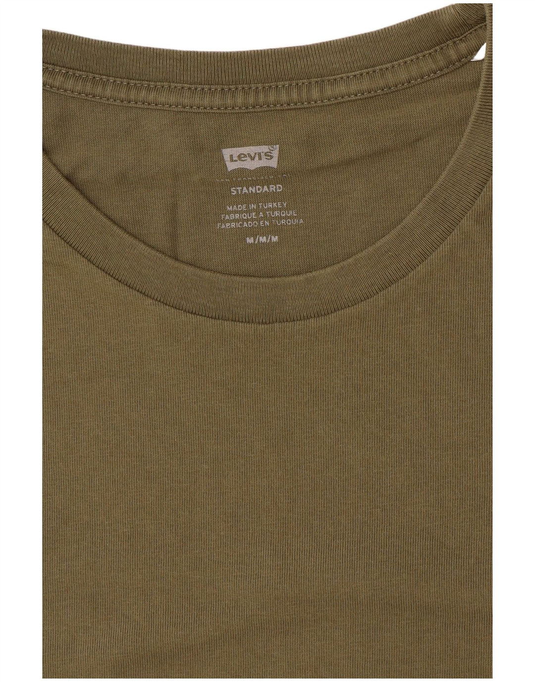 LEVI'S Camiseta de ajuste estándar para hombre, color caqui mediano