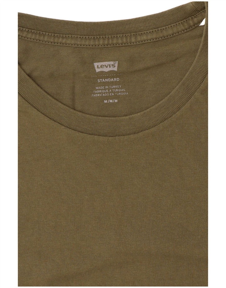 LEVI'S Camiseta de ajuste estándar para hombre, color caqui mediano