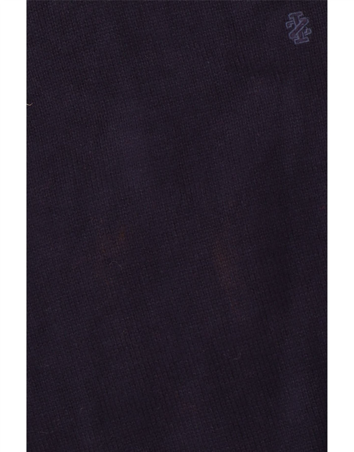 IZOD Jersey con cuello en V para hombre, talla grande, algodón azul marino