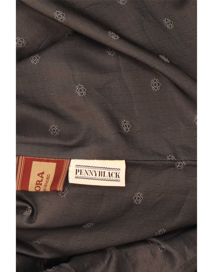 Penny Black Chaqueta tipo blazer extragrande con 4 botones para mujer IT 42 Lana gris medio