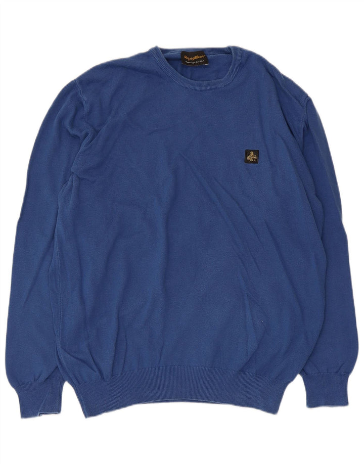 Refrigiwear - Jersey de cuello redondo para hombre, color azul grande
