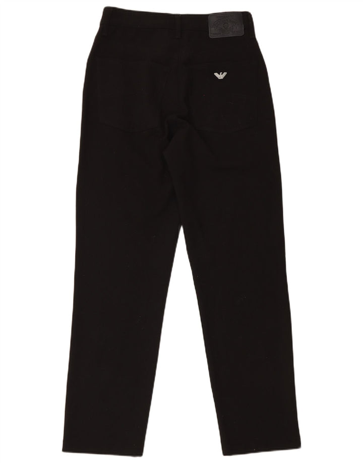 Armani Mujer Pantalones Casuales Slim W31 L31 Lana Negra