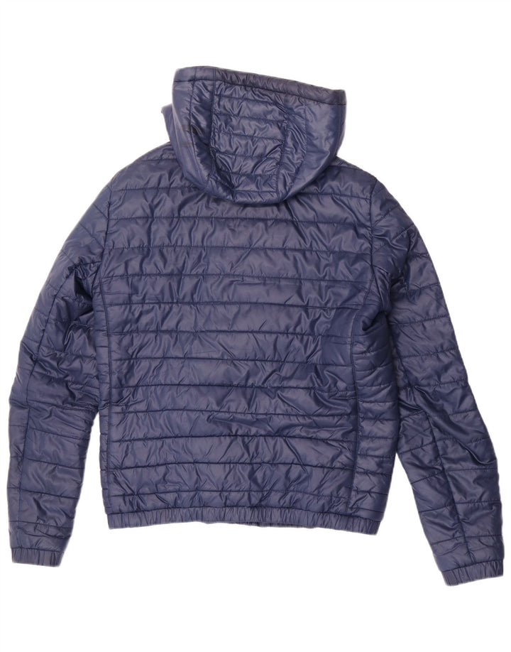Puma Chaqueta acolchada con capucha para hombre UK 36 Small Azul Colorblock Poliéster