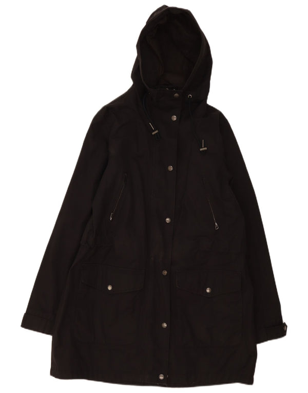 Parka con capucha para mujer Fat Face UK 40 Medium Black Cotton