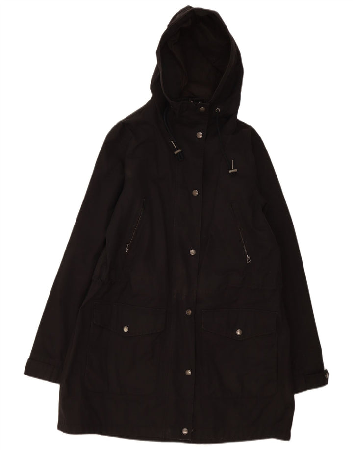Parka con capucha para mujer Fat Face UK 40 Medium Black Cotton