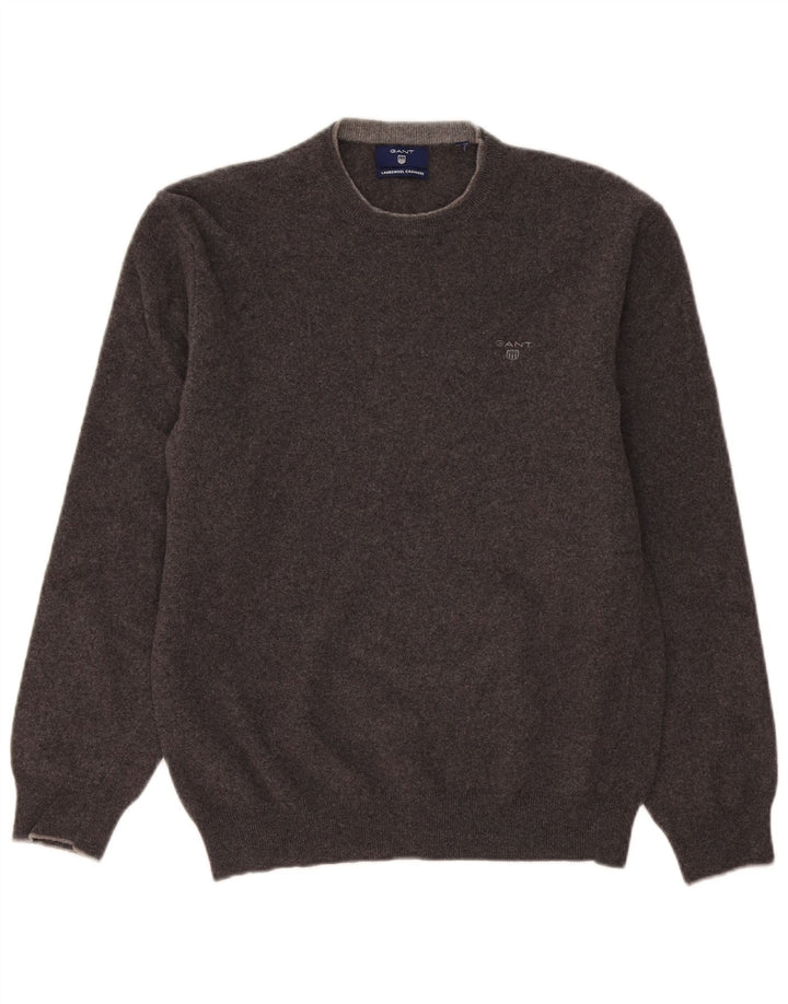 Gant Jersey De Cuello Redondo De Lana De Cordero Gris Medio Hombre