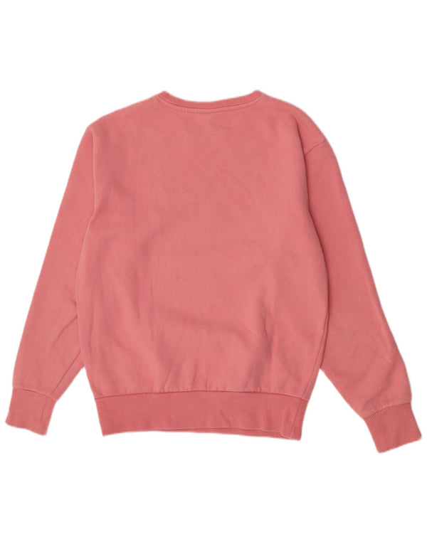 Ellesse Sudadera gráfica para mujer Jumper UK 10 Small Pink Cotton