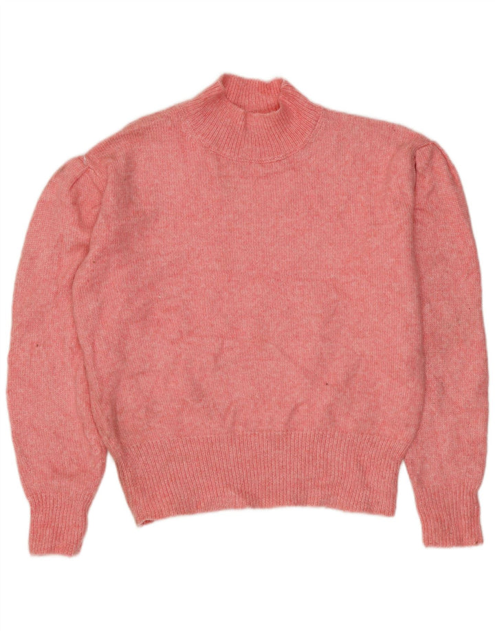 MARKS & SPENCER Jersey extragrande con cuello de tortuga para mujer UK 6 XS Rosa