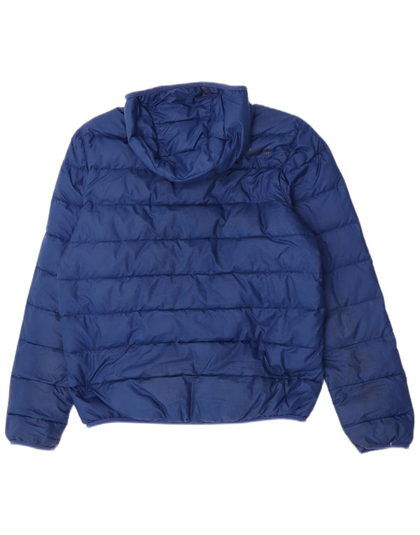 Jack Wolfskin Chaleco acolchado con capucha para hombre UK 36 Small Blue Polyamide