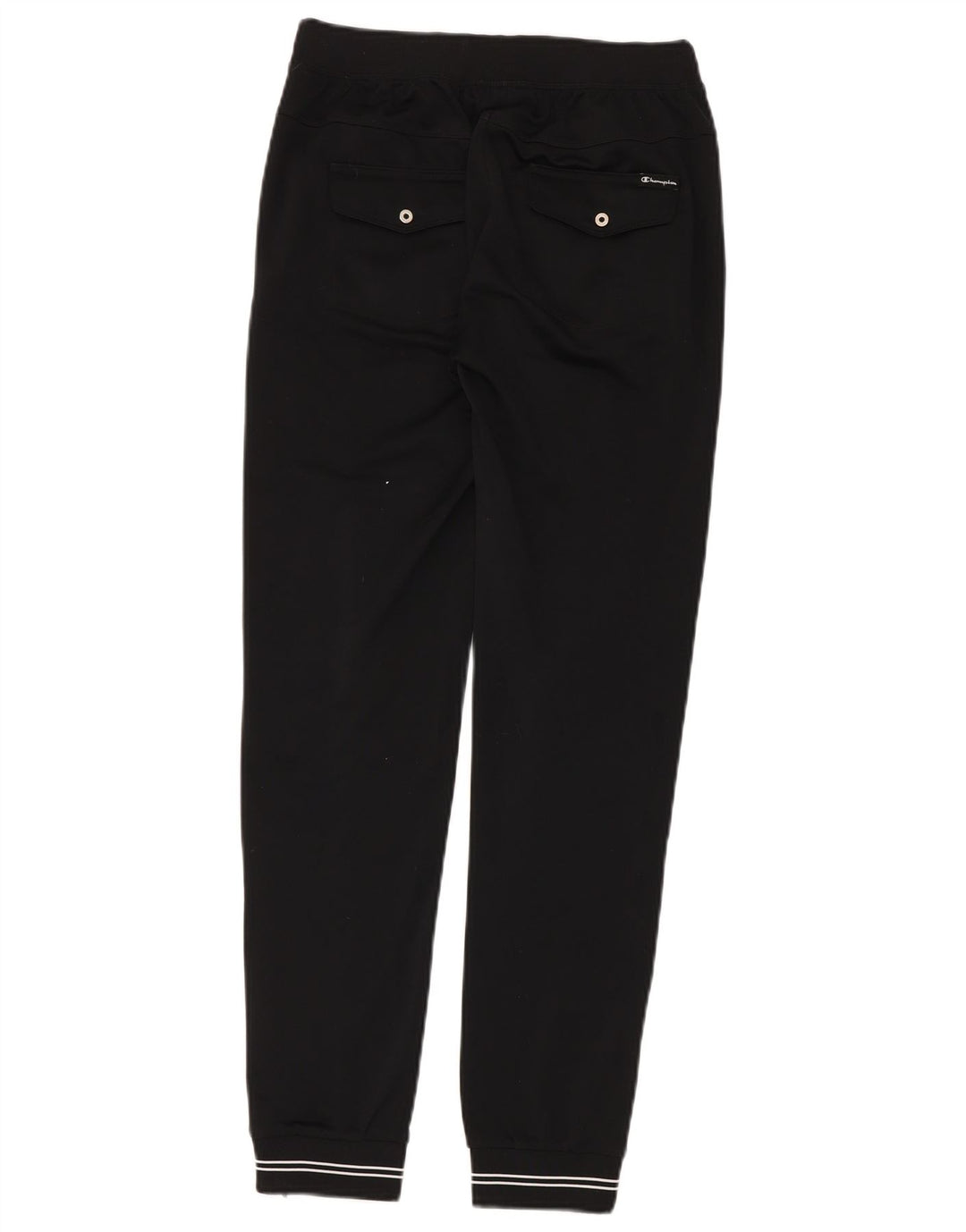 Champion Mujer Chándal Pantalones Joggers UK 10 Small Negro Poliéster