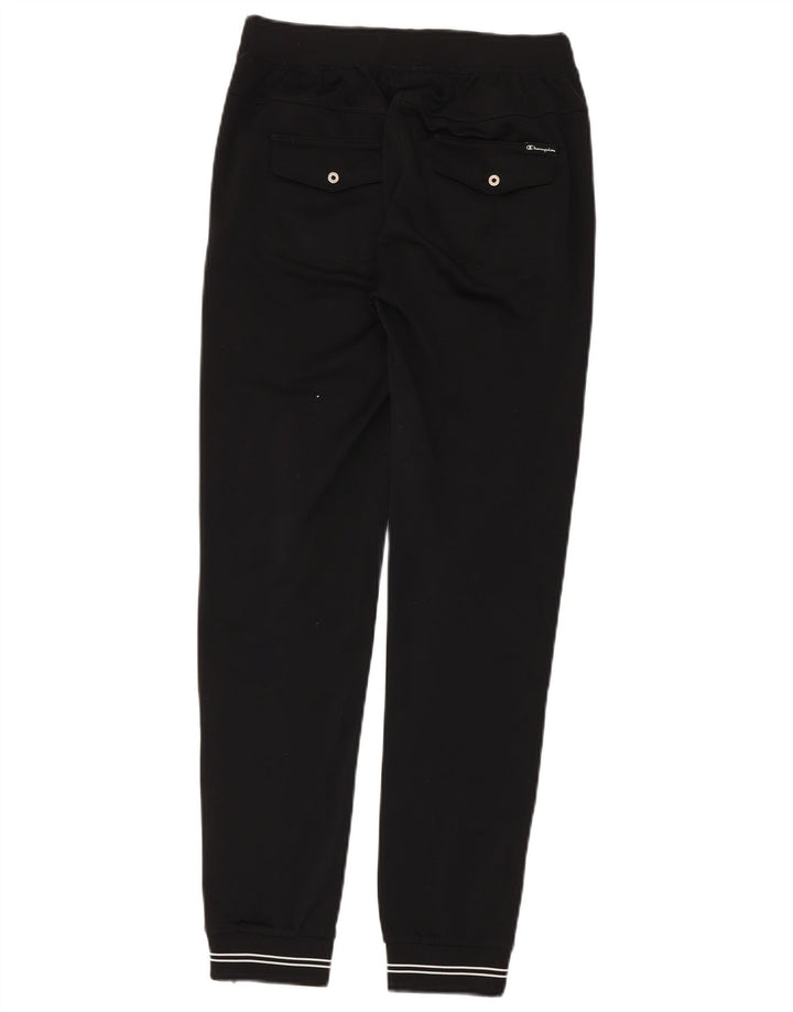 Champion Mujer Chándal Pantalones Joggers UK 10 Small Negro Poliéster