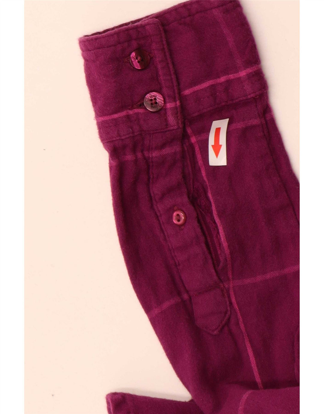 Camisa Vans Mujer UK 10 Small Púrpura Cuadros Algodón