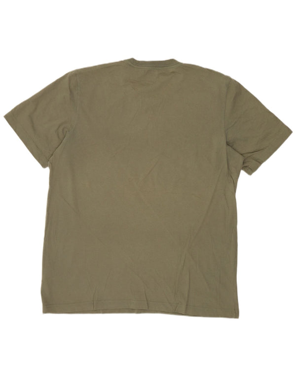Adidas - Camiseta gráfica para hombre, talla grande, color caqui, algodón