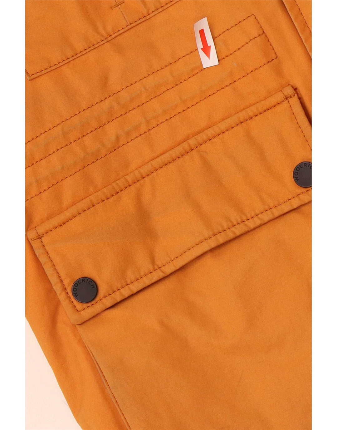 Woolrich Chaqueta utilitaria con capucha para hombre UK 38 Algodón naranja mediano