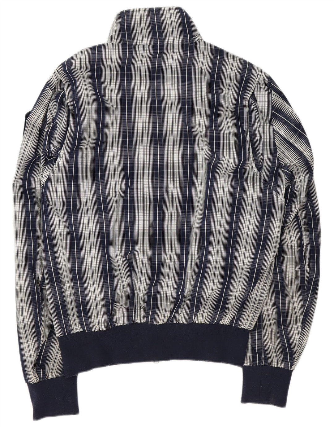 Blauer Chaqueta Bomber para Hombre UK 42 XL Poliéster a Cuadros Azul Marino