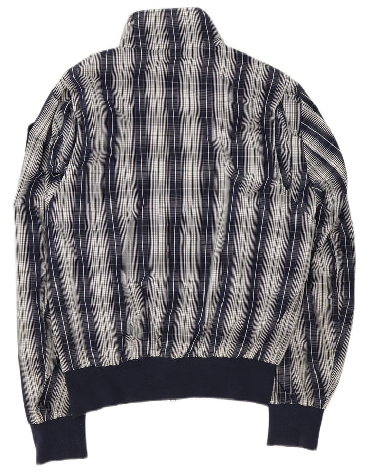 Blauer Chaqueta Bomber para Hombre UK 42 XL Poliéster a Cuadros Azul Marino