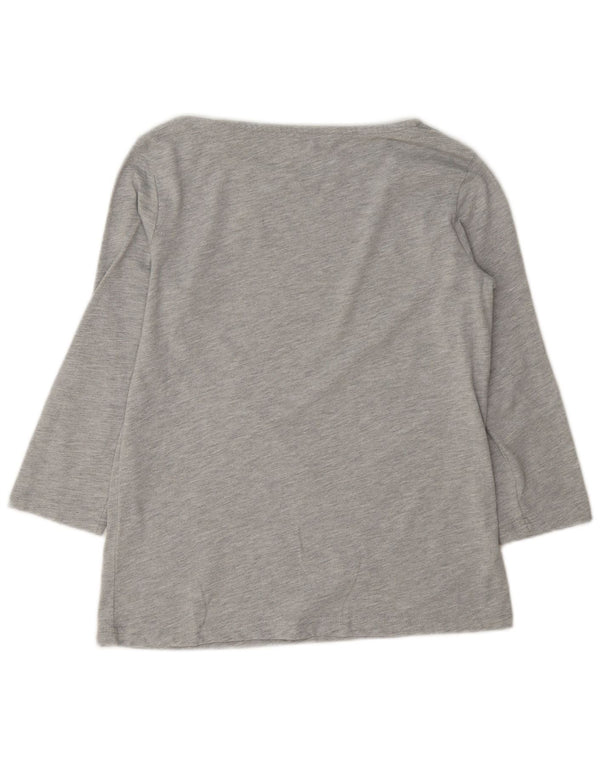 Crew Clothing Camiseta para mujer manga 3/4 UK 10 Small Grey Poliéster