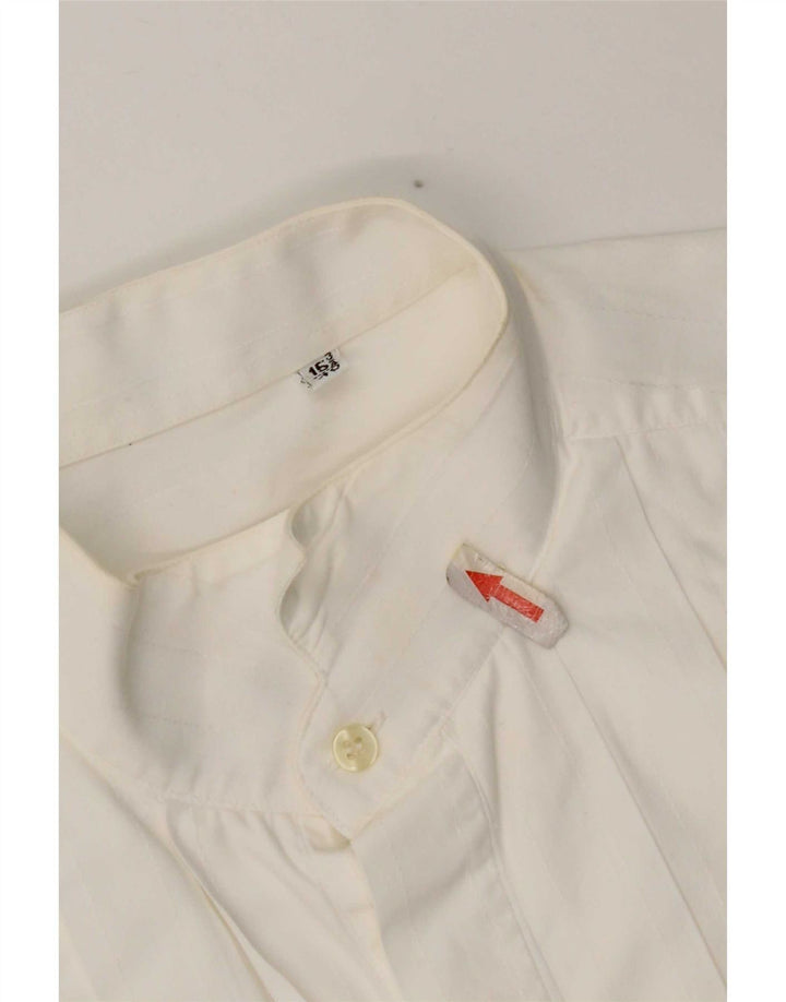 Ungaro Camisa formal para hombre Talla 40 15 1/2 Mediana Algodón blanco