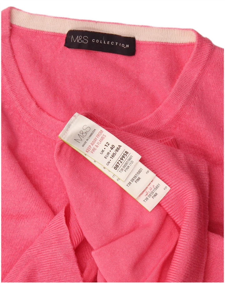 Marks & Spencer - Cárdigan para mujer, talla 40, viscosa rosa mediana