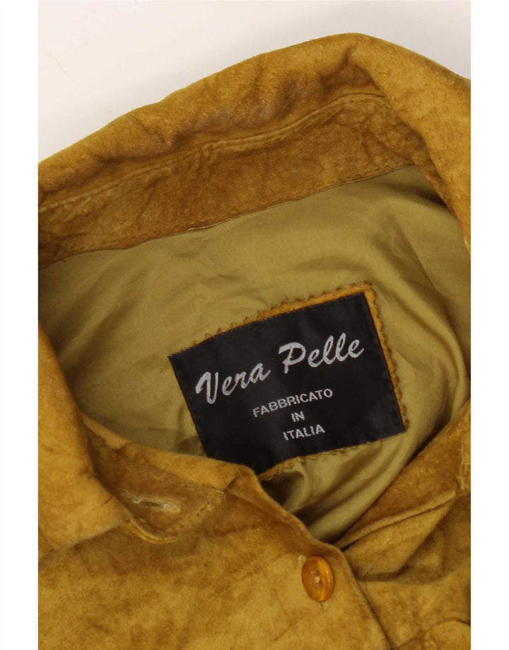 Chaqueta de ante vintage para mujer IT 48 XL Caqui