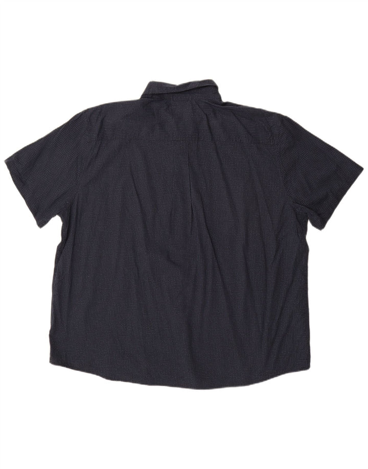 Eddie Bauer Camisa de manga corta para hombre 2XL Azul marino manchado